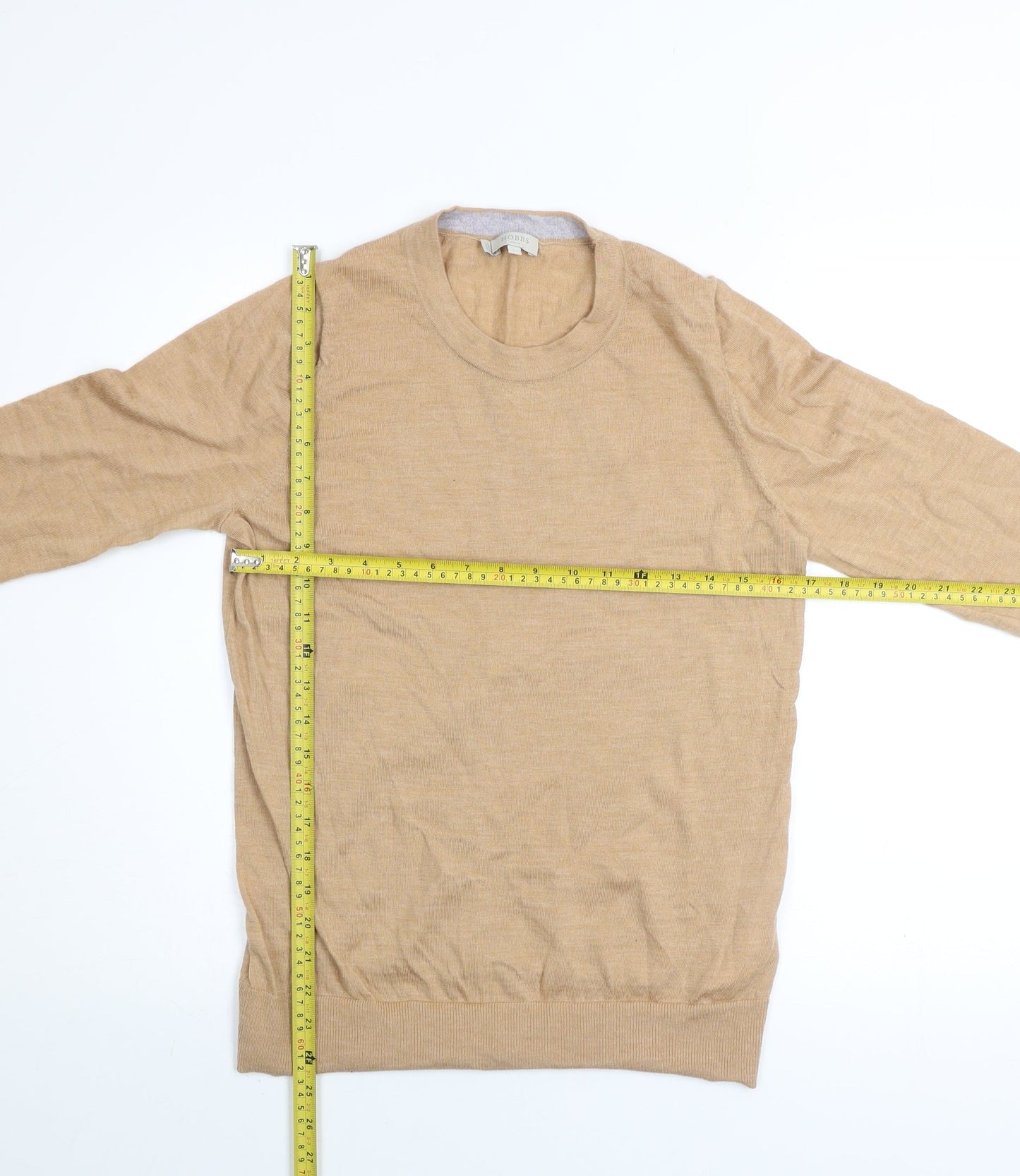 Mens UK Size L Hobbs Beige Pullover Jumper