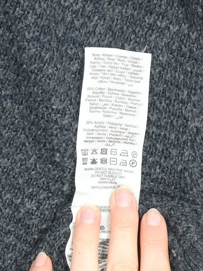 Jack & Jones Men's Grey Knit Crew Neck Pullover Jumper Size M