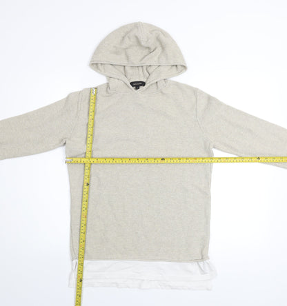Mens UK Size S River Island Beige Pullover Hoodie