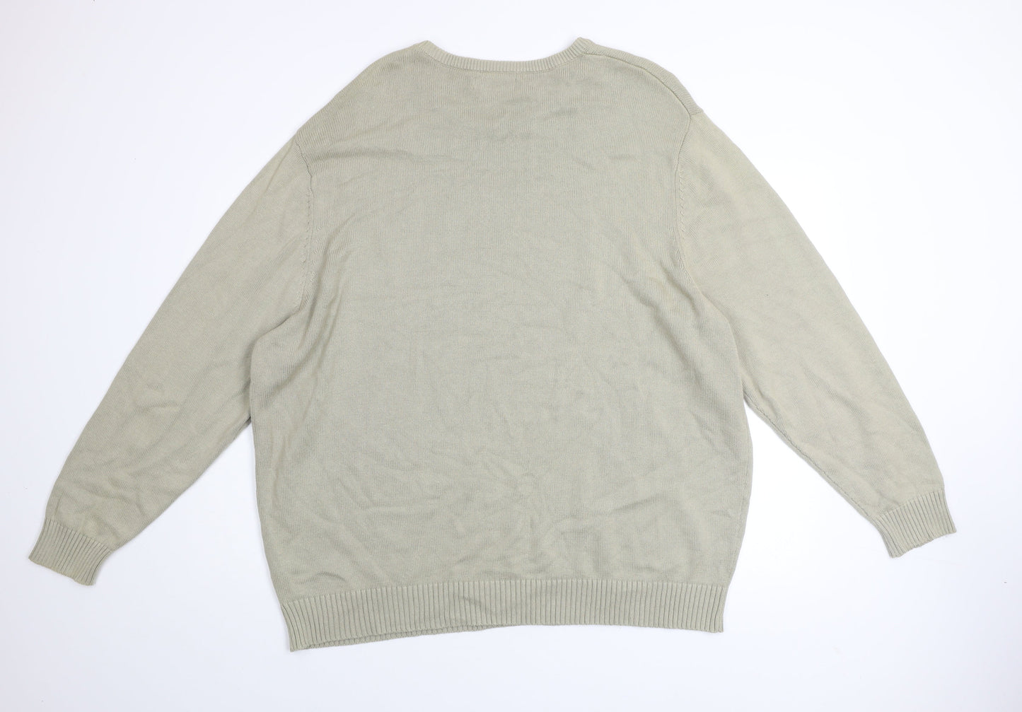 Maine New England Men's Beige 2XL Cotton Crew Neck Jumper