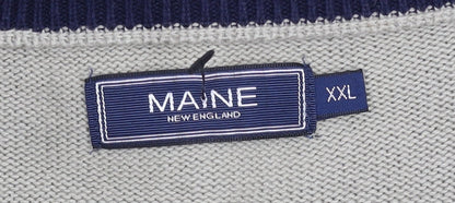 Maine New England Men's Beige 2XL Cotton Crew Neck Jumper