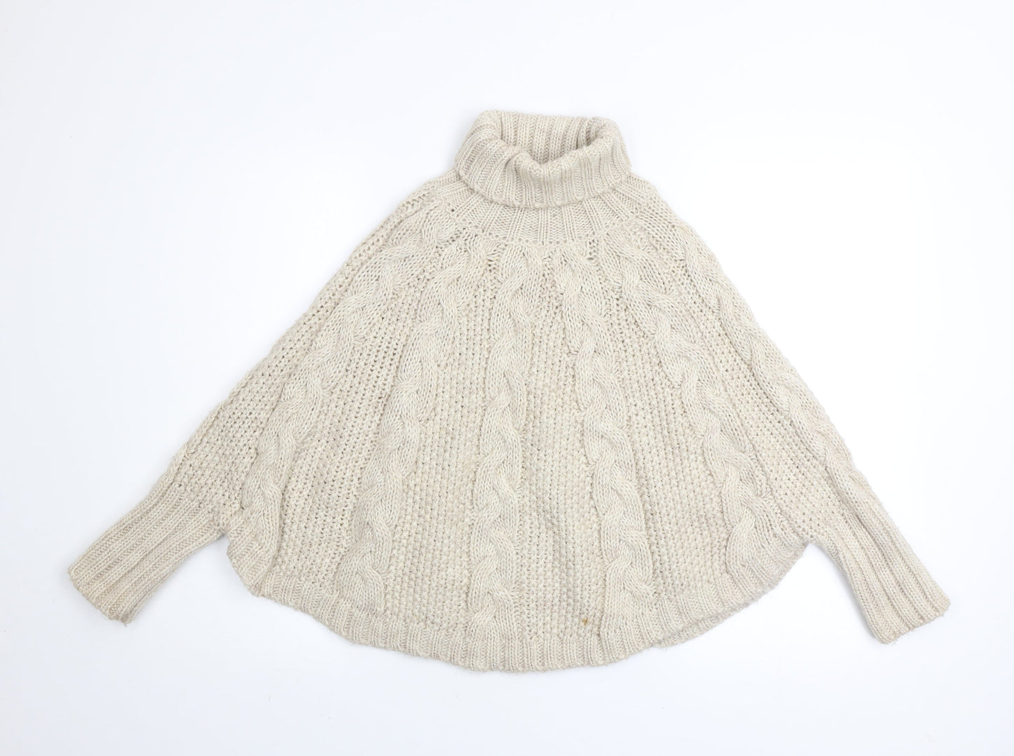 Girls UK Size 9-10 Years NEXT Beige Cape Jumper