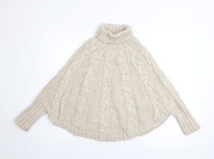 Girls UK Size 9-10 Years NEXT Beige Cape Jumper