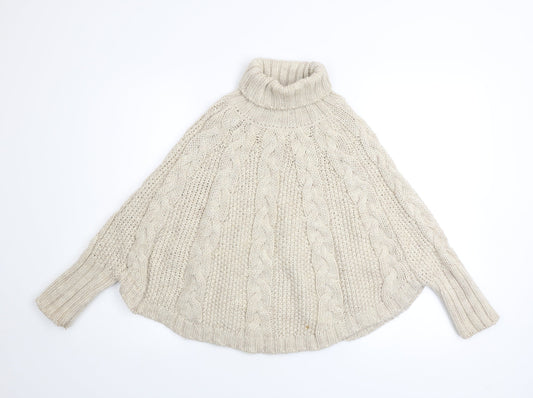 Girls UK Size 9-10 Years NEXT Beige Cape Jumper