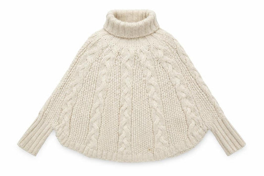 Girls UK Size 9-10 Years NEXT Beige Cape Jumper