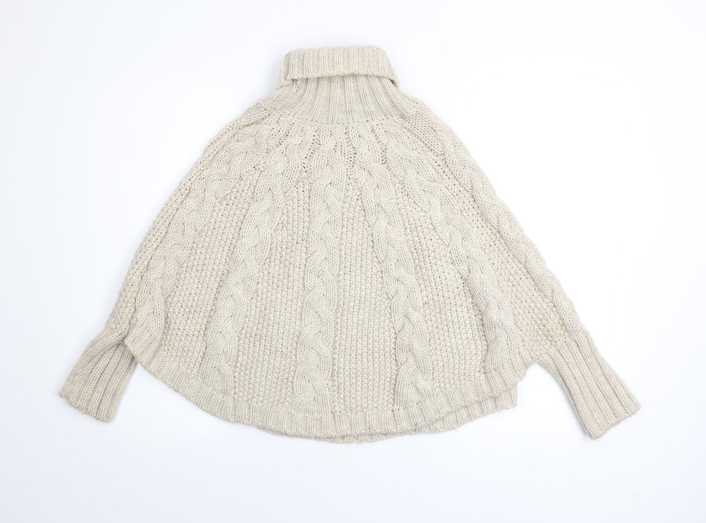 Girls UK Size 9-10 Years NEXT Beige Cape Jumper