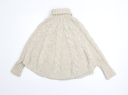 Girls UK Size 9-10 Years NEXT Beige Cape Jumper