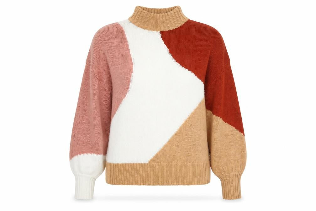 Womens UK Size 12 Violet Romance Multicoloured Pullover Jumper