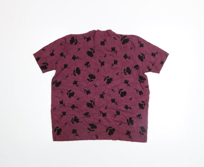 Womens UK Size 14 Marks and Spencer Purple Basic T-Shirt