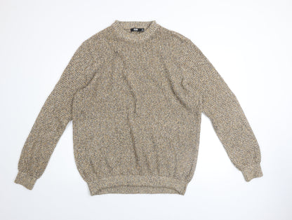 Jacamo Men's Beige Chunky Knit Crew Neck Pullover Jumper 2XL