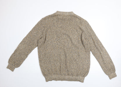 Jacamo Men's Beige Chunky Knit Crew Neck Pullover Jumper 2XL