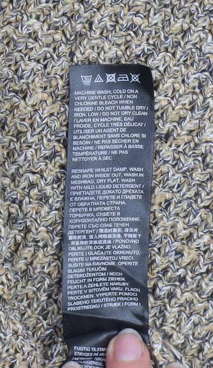 Jacamo Men's Beige Chunky Knit Crew Neck Pullover Jumper 2XL