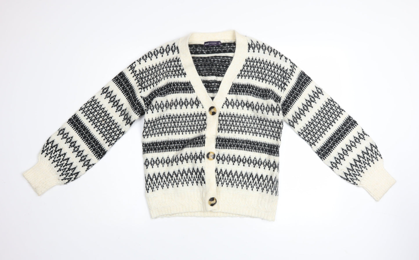 Womens UK Size XS Marks and Spencer Black Cardigan Jumper