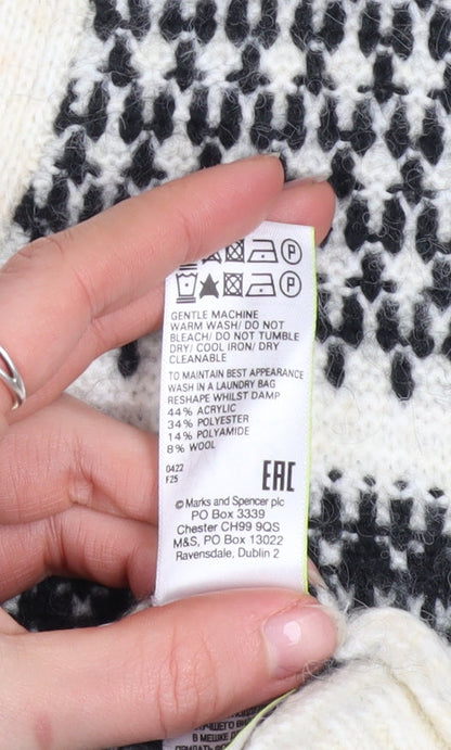 Womens UK Size XS Marks and Spencer Black Cardigan Jumper