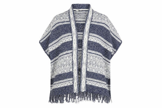 Womens UK Size M FatFace Blue Cape Jumper