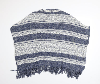 Womens UK Size M FatFace Blue Cape Jumper