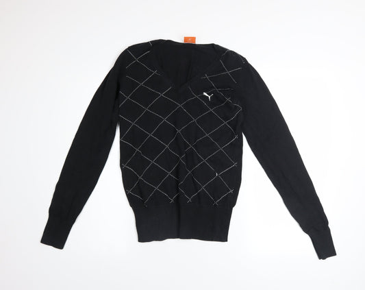 Womens UK Size 10 PUMA Black Pullover Jumper
