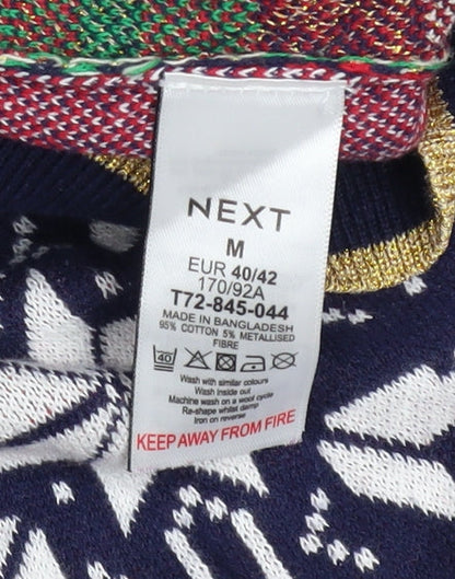 Next Men's Multicoloured Christmas Reindeer Jumper Size M Pullover