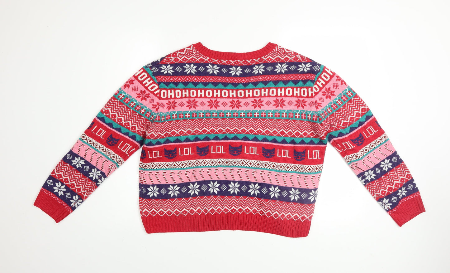 Womens UK Size L H&M Red Pullover Jumper