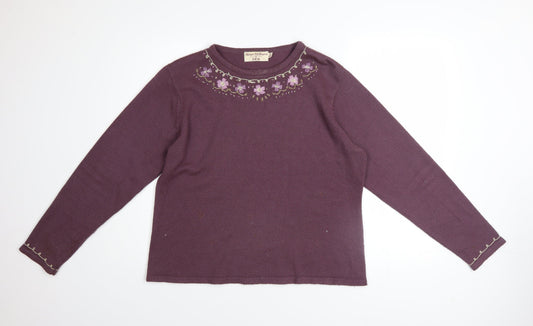 Womens UK Size 18/20 Honor Millburn at EWM Purple Pullover Jumper