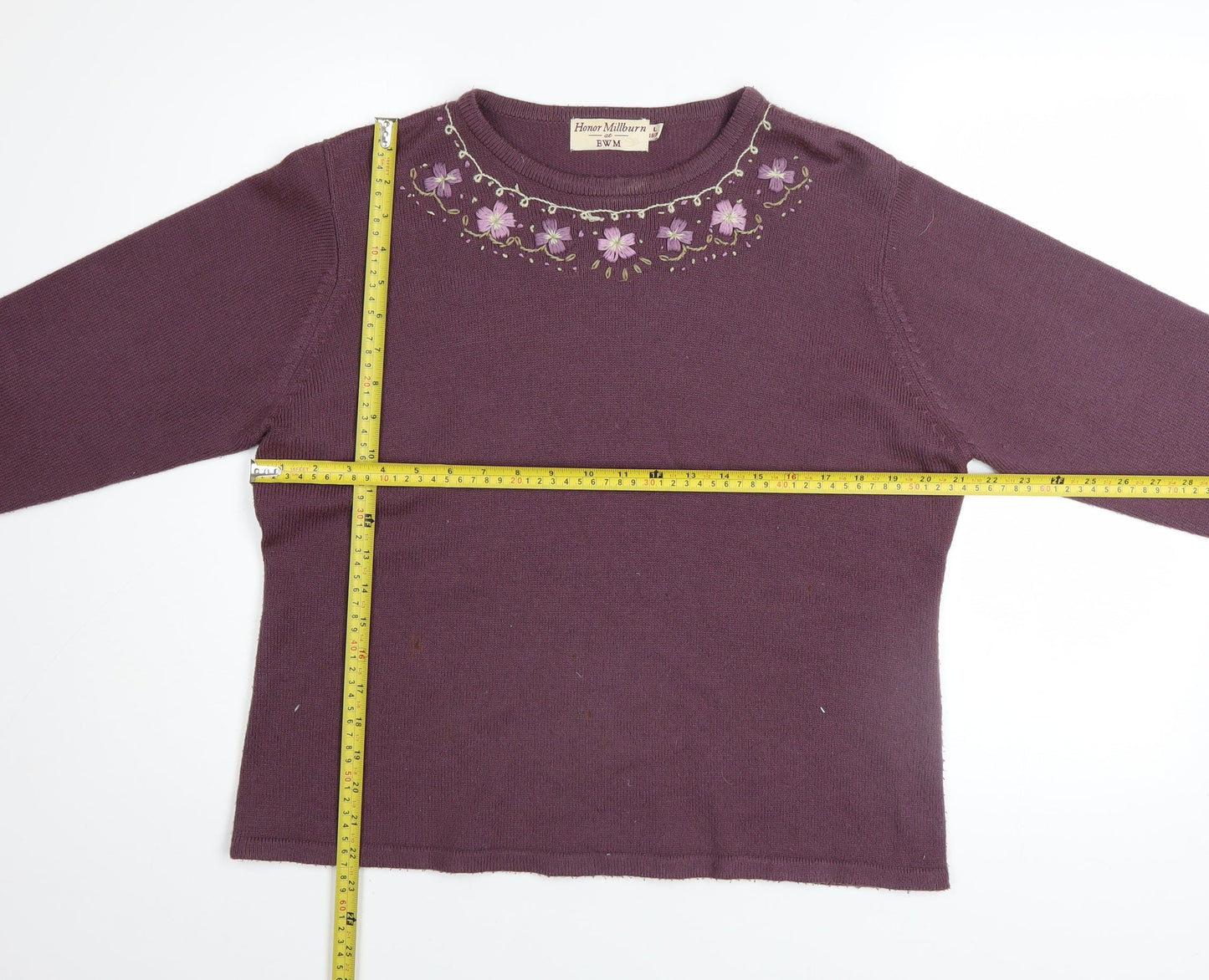 Womens UK Size 18/20 Honor Millburn at EWM Purple Pullover Jumper
