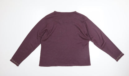 Womens UK Size 18/20 Honor Millburn at EWM Purple Pullover Jumper