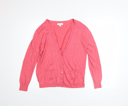 Womens UK Size S Monsoon Pink Cardigan Jumper