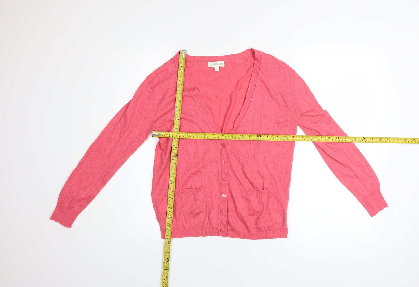 Womens UK Size S Monsoon Pink Cardigan Jumper