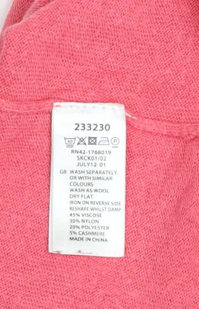 Womens UK Size S Monsoon Pink Cardigan Jumper