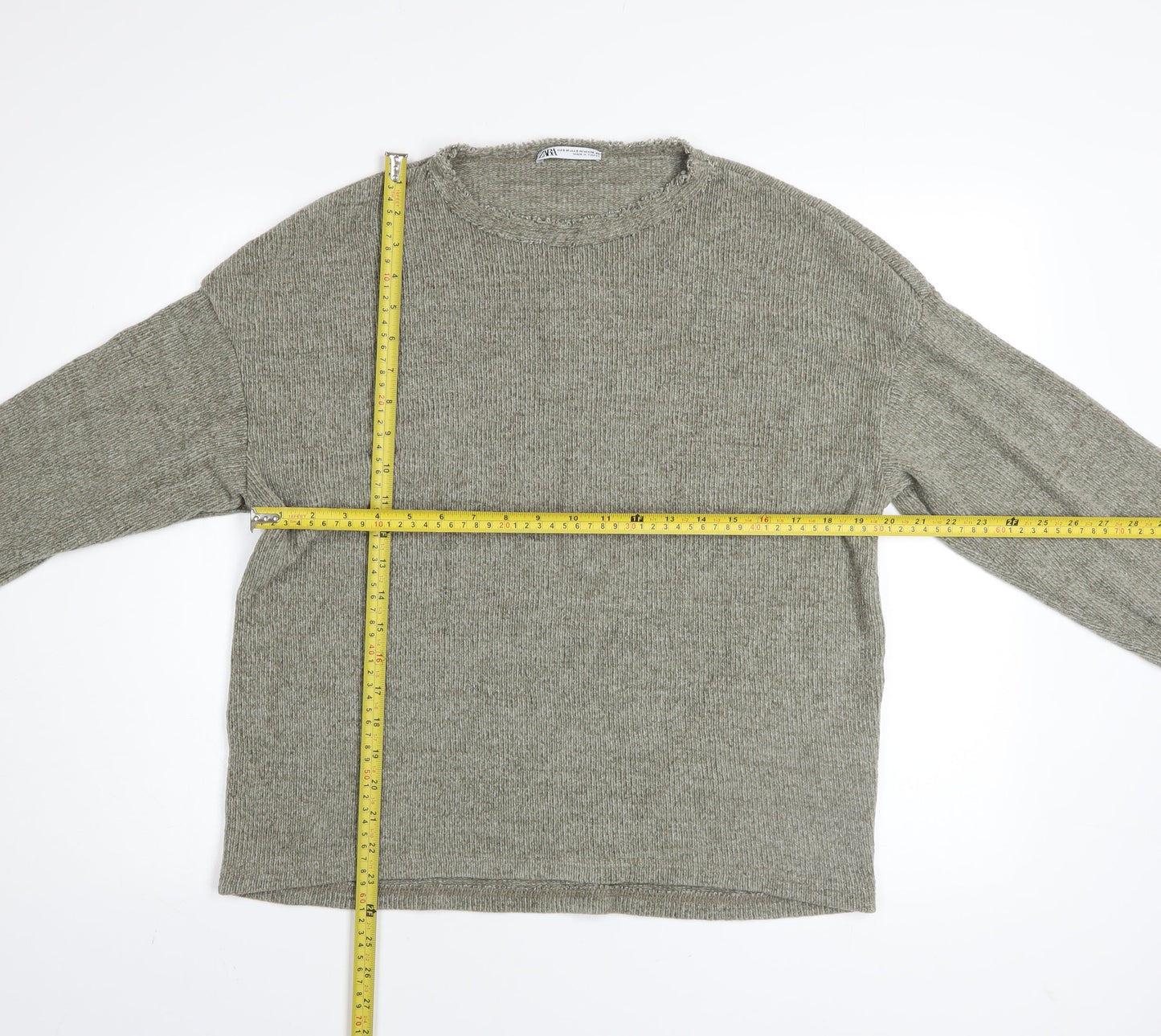 Womens UK Size 10 Zara Grey Pullover Jumper
