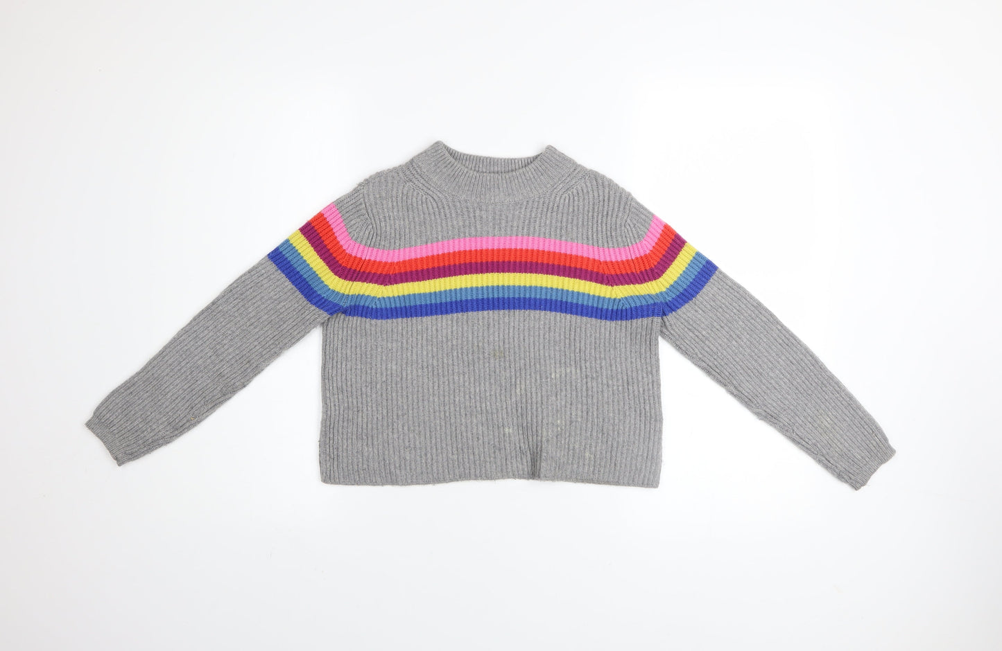 Girls UK Size 9-10 Years Johnnie B Grey Pullover Jumper