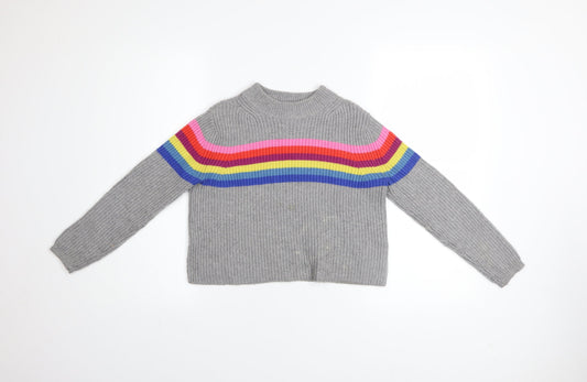 Girls UK Size 9-10 Years Johnnie B Grey Pullover Jumper