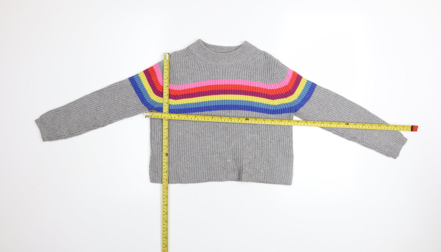 Girls UK Size 9-10 Years Johnnie B Grey Pullover Jumper