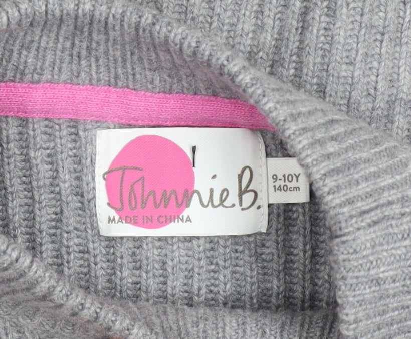 Girls UK Size 9-10 Years Johnnie B Grey Pullover Jumper