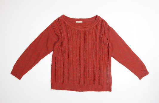 Womens UK Size L Oasis Red Pullover Jumper