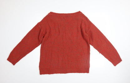 Womens UK Size L Oasis Red Pullover Jumper