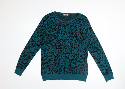 Womens UK Size 12 Soon Blue Pullover Jumper