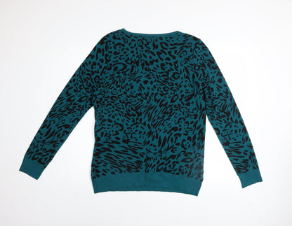 Womens UK Size 12 Soon Blue Pullover Jumper