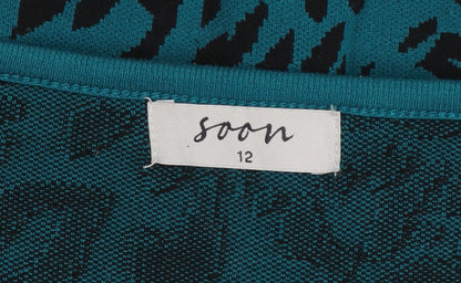 Womens UK Size 12 Soon Blue Pullover Jumper