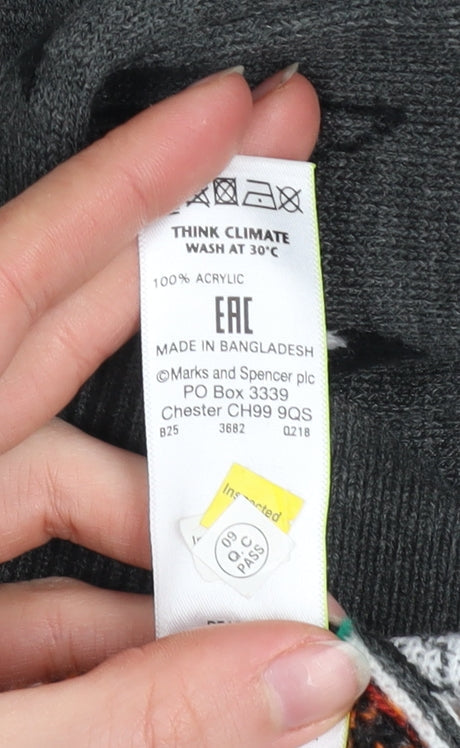 Marks and Spencer Men's Grey Christmas Penguin Sweater Vest L