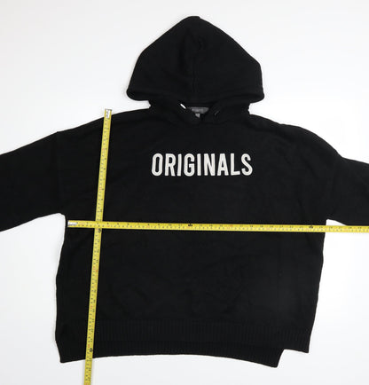 Womens UK Size 14/16 Missguided Black Pullover Hoodie