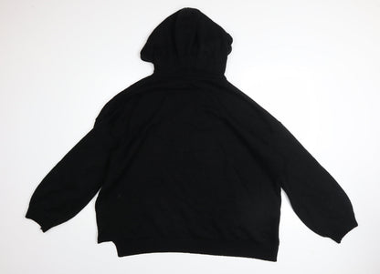 Womens UK Size 14/16 Missguided Black Pullover Hoodie
