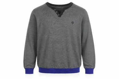 Mens UK Size S Red Herring Grey Henley Jumper