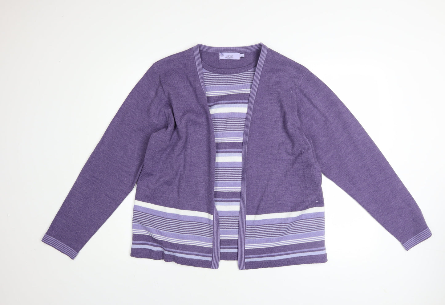 Womens UK Size 18-20 Honor Millburn Purple Cardigan Jumper