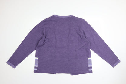 Womens UK Size 18-20 Honor Millburn Purple Cardigan Jumper