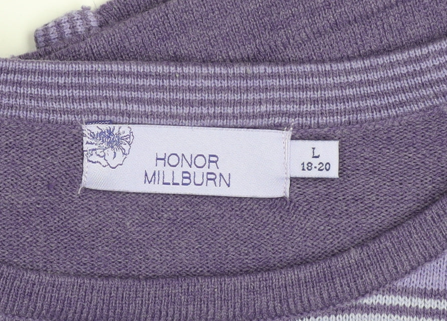 Womens UK Size 18-20 Honor Millburn Purple Cardigan Jumper