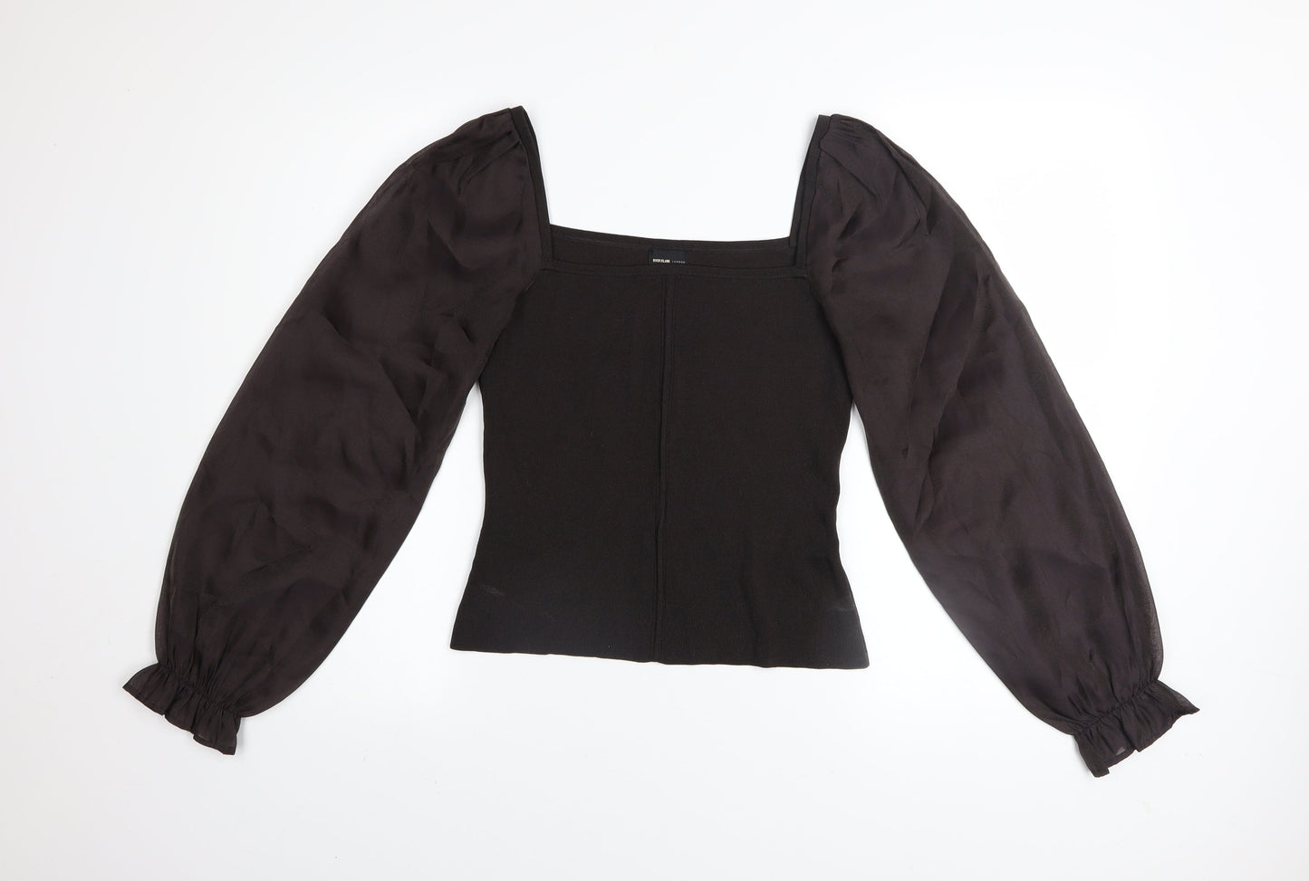Womens UK Size 14 River Island Black Basic Blouse