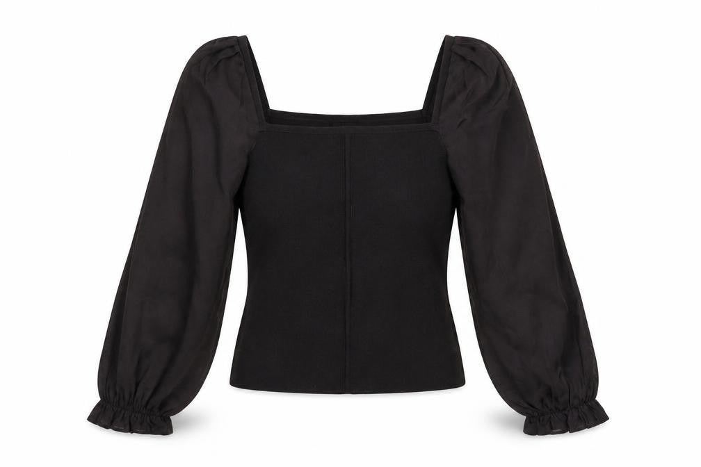 Womens UK Size 14 River Island Black Basic Blouse