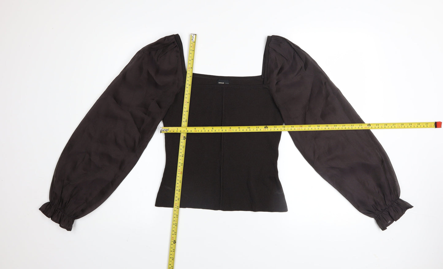Womens UK Size 14 River Island Black Basic Blouse