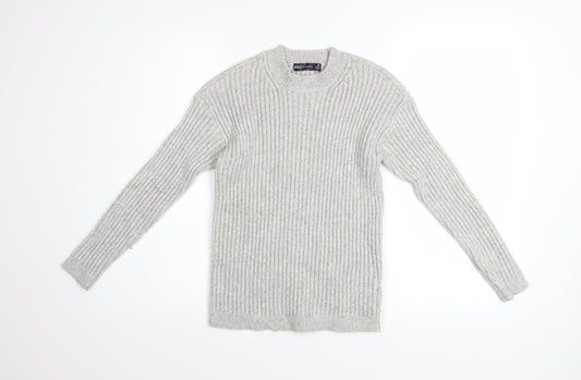 Marks and Spencer Women’s Grey Ribbed Knit Pullover Jumper XS